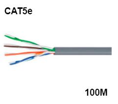 CAT5e Internal COPPER Ethernet Network Cable UTP 100m Grey