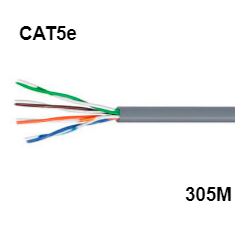 CAT5e Internal COPPER Ethernet Network Cable UTP 305m Grey