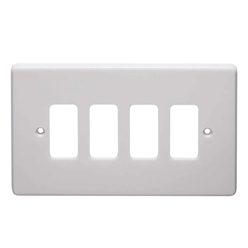 Crabtree 1 Gang Flush Moulded Grid Cover Plate