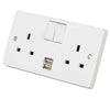 Crabtree 13A 1 Gang Double Pole Switched Socket