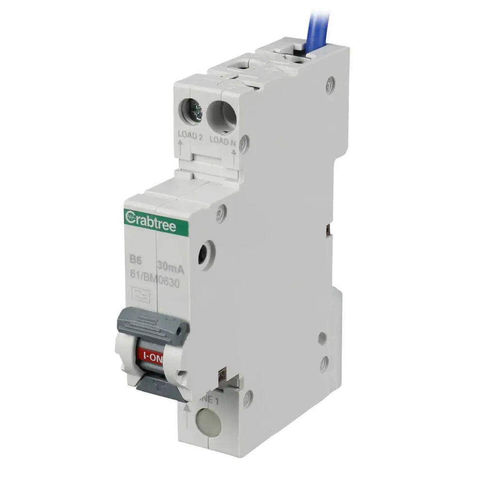 Crabtree Starbreaker Miniature RCBO | Type A, Curve B (6A–40A)