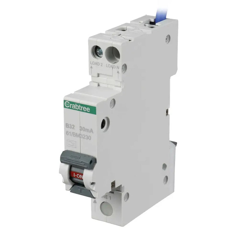 Crabtree Starbreaker Miniature RCBO | Type A, Curve B (6A–40A)