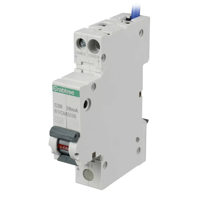 Crabtree Starbreaker Miniature RCBO | Type A, Curve C (6A–40A)