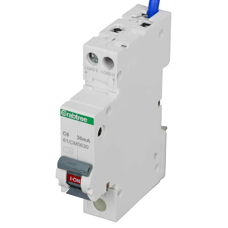 Crabtree Starbreaker Miniature RCBO | Type A, Curve C (6A–40A)