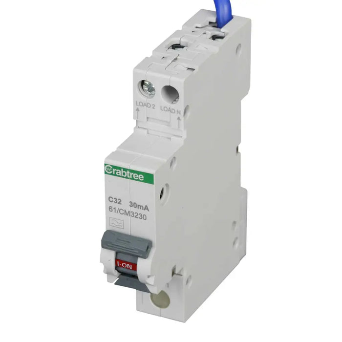 Crabtree Starbreaker Miniature RCBO | Type A, Curve C (6A–40A)