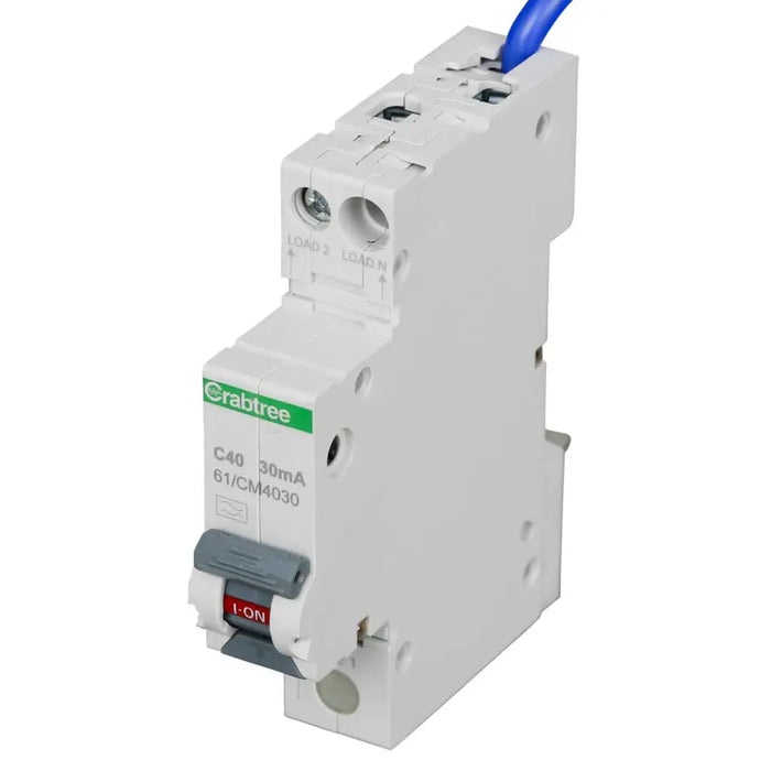 Crabtree Starbreaker Miniature RCBO | Type A, Curve C (6A–40A)