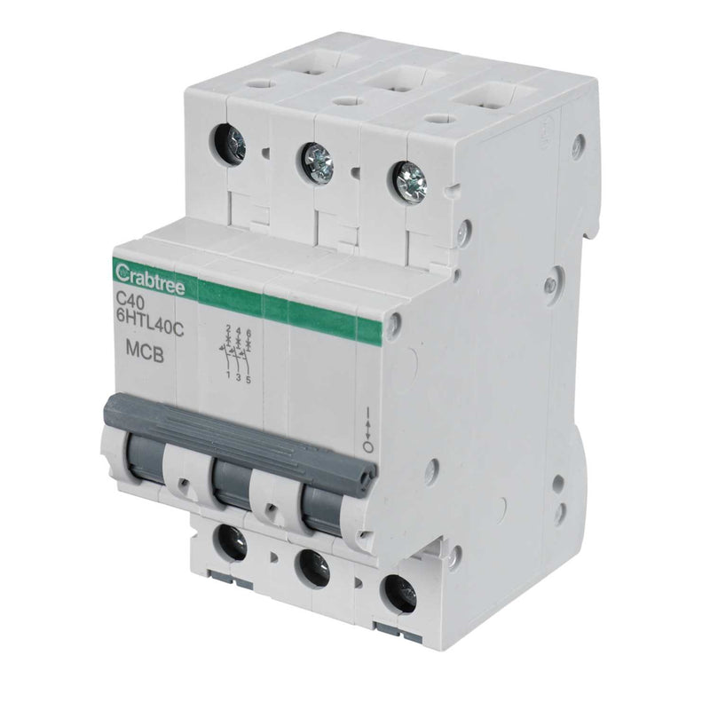 Crabtree 6HTL40C 40A TP Type C MCB