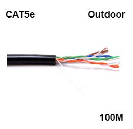 CAT5e External Outdoor Use COPPER Ethernet Network Cable UTP 100m Black