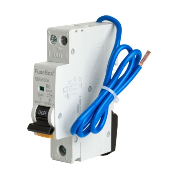 FuseBox Mini RCBO – Type A, B Curve (6A–40A) | RTAM Series