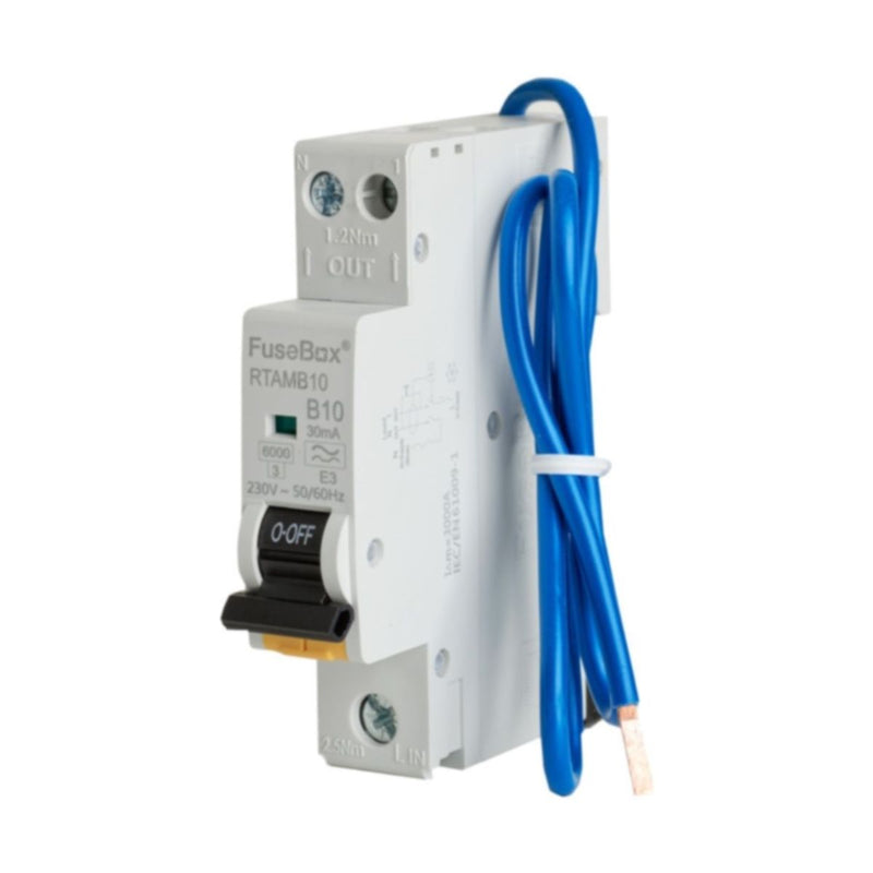 FuseBox Mini RCBO – Type A, B Curve (6A–40A) | RTAM Series