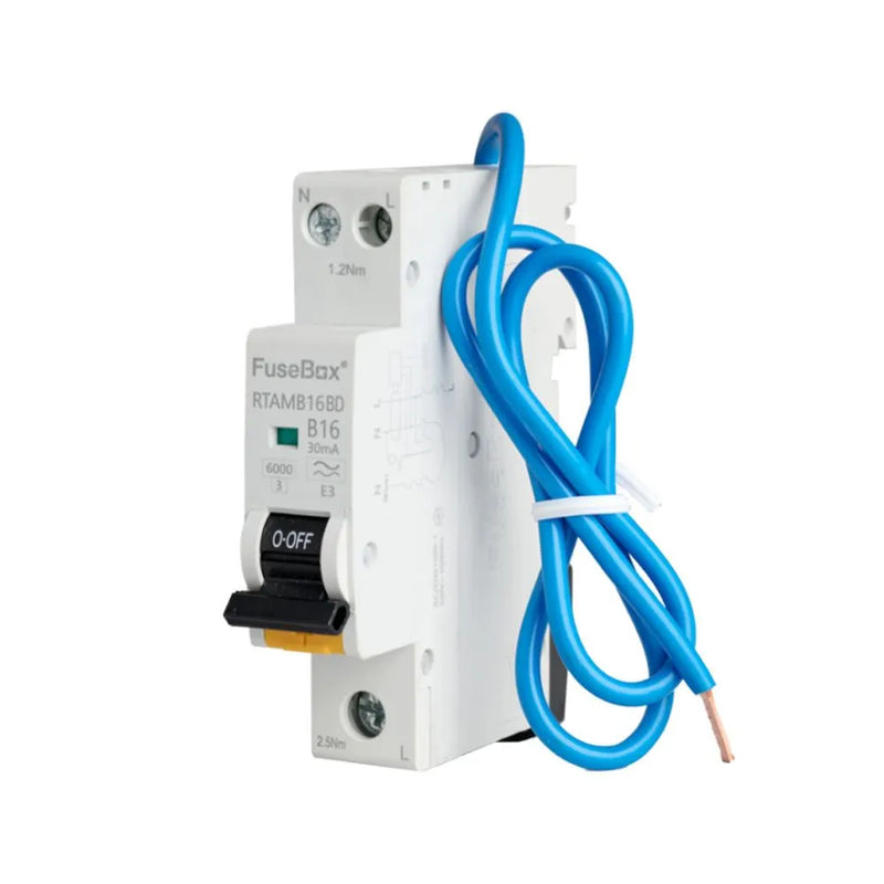 FuseBox Mini RCBO (Bi-Directional) – Type A, B Curve (6A–40A) | RTAM Series