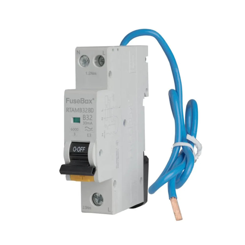 FuseBox Mini RCBO (Bi-Directional) – Type A, B Curve (6A–40A) | RTAM Series