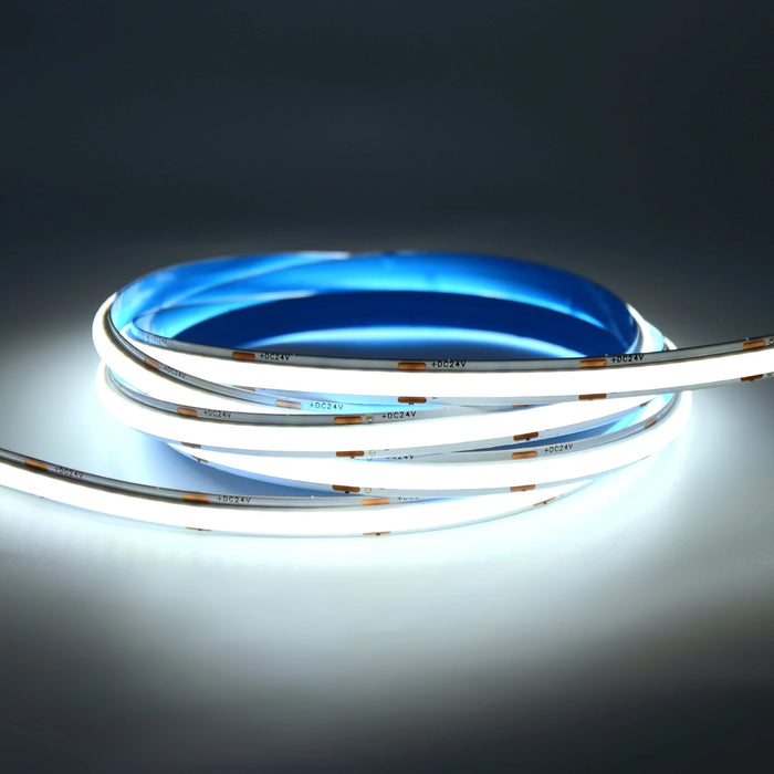 LED COB Strip 6000K Light, Seamless, 8mm Wide IP20 5M Reel