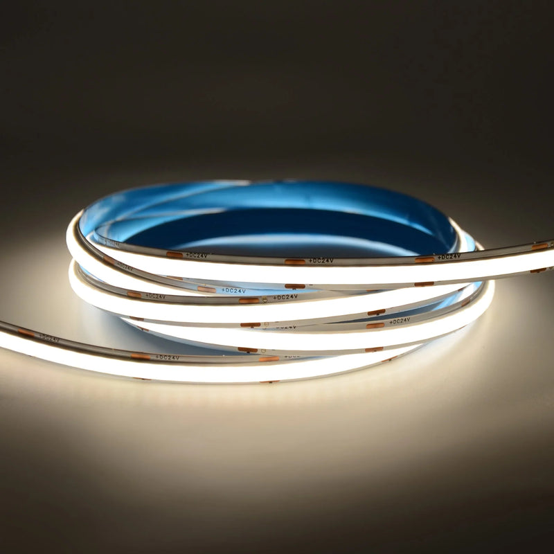 LED COB Strip 4000K Light, Seamless, 8mm Wide IP20 5M Reel