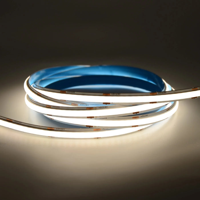 LED COB Strip 4000K Light, Seamless, 8mm Wide IP20 5M Reel