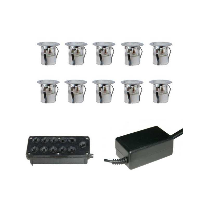 Gap Lighting 10 light LED kit including in-line driver and junction box (BLUE)