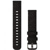 Garmin strap Black pepper woven nylon, slate hardware Quick Release 20mm