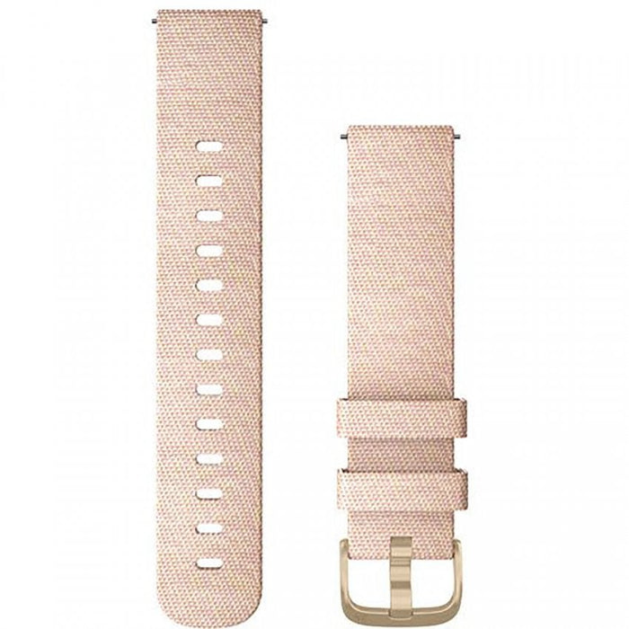 Garmin strap blush pink woven with light gold hardware Quick Release 20mm