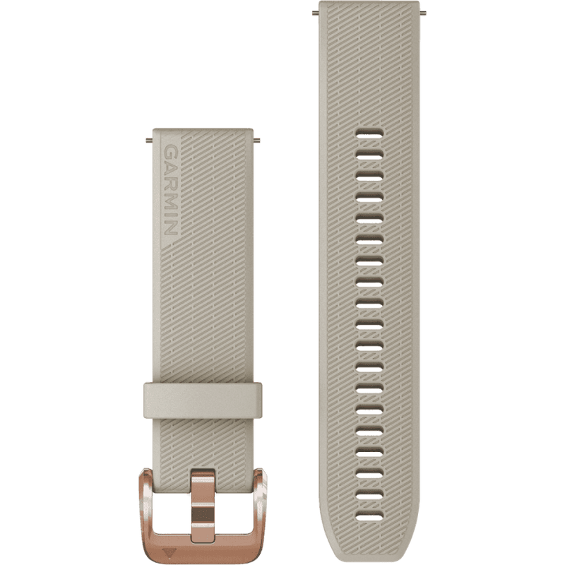 Garmin strap Light sand with rose gold hardware Quick Release 18mm band.