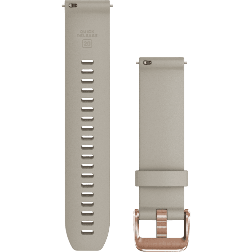 Garmin strap Light sand with rose gold hardware Quick Release 18mm band.