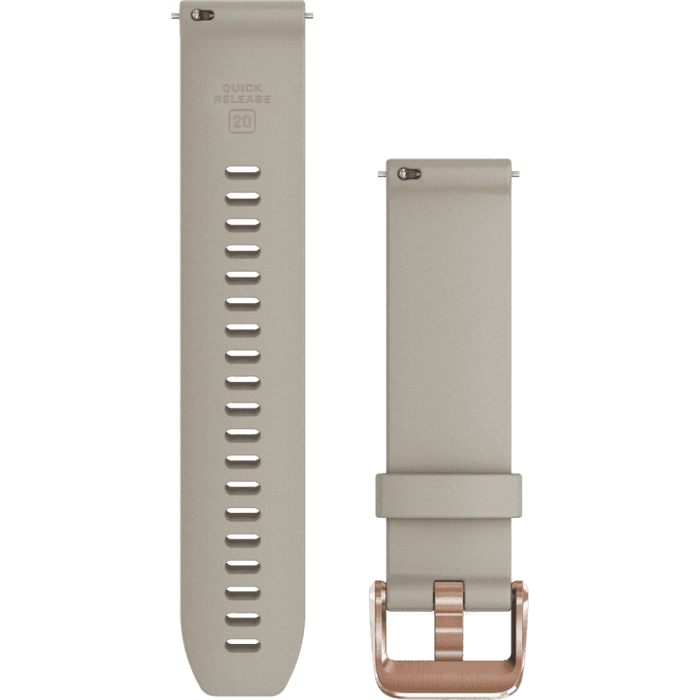 Garmin strap Light sand with rose gold hardware Quick Release 18mm band.