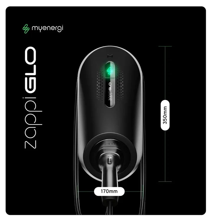 Myenergi GLO Series ZAPPI-3AS07T-G 7kW Single Phase Tethered Type 2 EV Charger