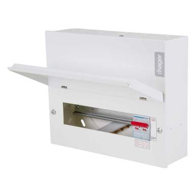 Hager VML110RK 10 Way 100A Metal CU Round KO.