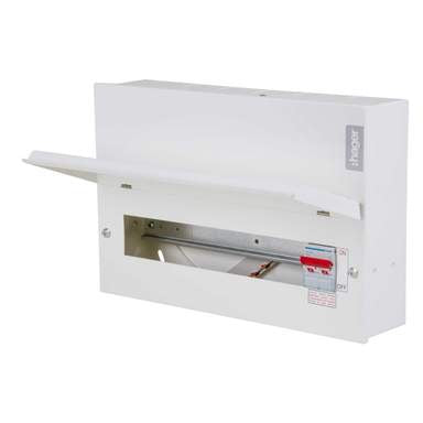 Hager VML114RK 14 Way 100A Metal CU Round KO.