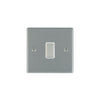 Hamilton 74DPSS-W 1 Gang 20A Double Pole Switch, Satin Steel & White
