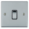 Hamilton 73DPBC-B  1 Gang 20AX Chrome Switch - Bright Steel and Black Insert