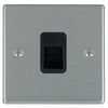 Hamilton 74TCMB 1 Gang Telephone Master, Satin Steel & Black