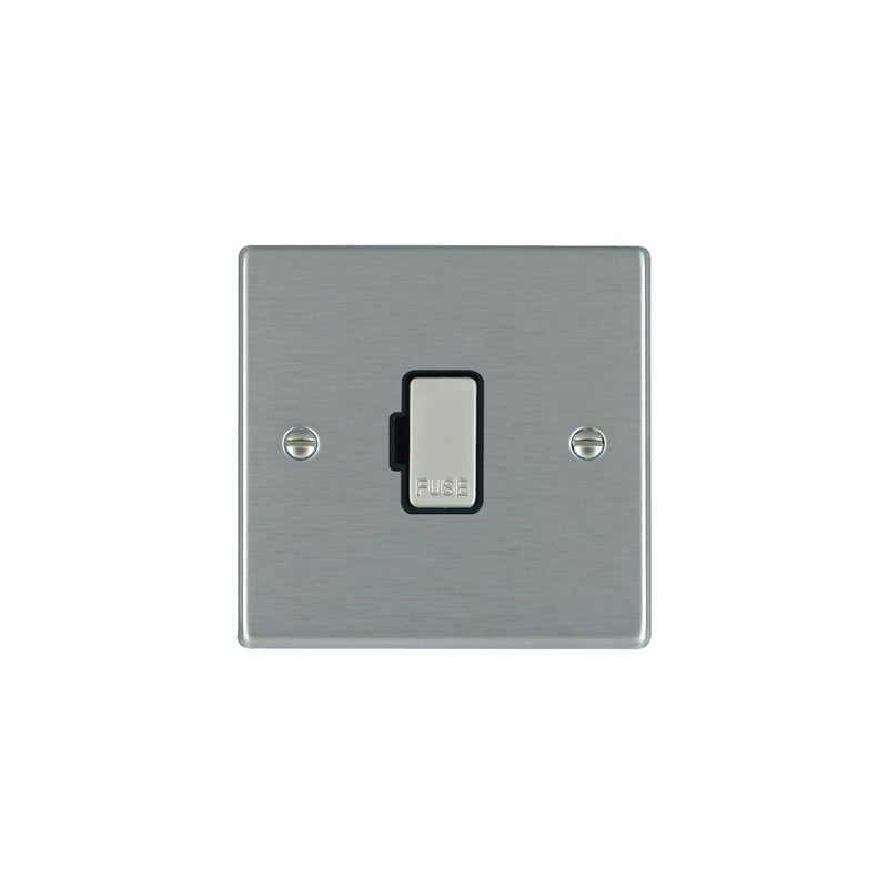 Hamilton 74FOSS Fused Connection Unit, Satin Steel & Black