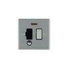 Hamilton 74SPNCSS-B 13A Switched Spur + Neon Flex Outlet, Satin Steel & Black