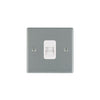 Hamilton 74TCMWH 1 Gang Telephone Slave, Satin Steel & White