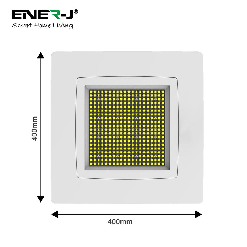 Ener J T386 IP65 150w Canopy Light with Dimmable Lifud Driver, 5700K, 400 X 400MM