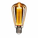 Ener-J ST64 LED Filament Bulb Pack of 4 E27 3W 2000K Vintage Amber - image 2