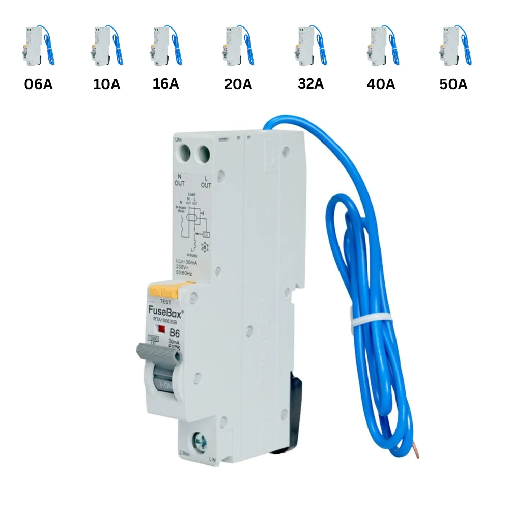 Fusebox RCBO's Type A, Curve B | RTA Series (06A-50A)