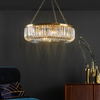 Matt Gold 8 Light Crystal Pendant