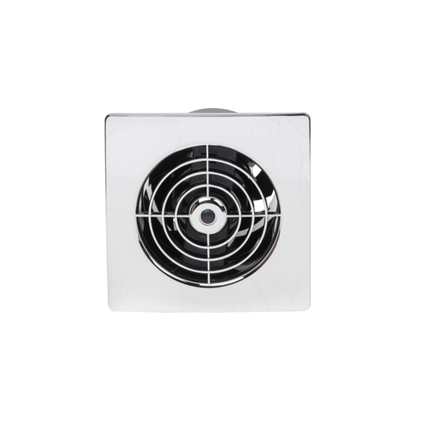 Manrose LP100STC 4'' Lo Profile Square Fan with Timer Chrome