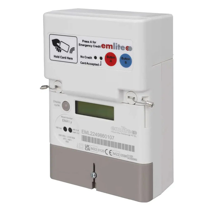 MCG 100A Single Phase Direct Connect Contactless Card Meter with an LCD Display