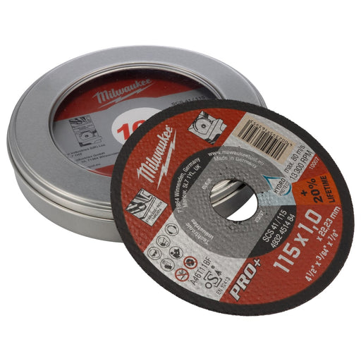 Milwaukee PRO+ SCS 41 115mm thin metal cutting discs 10 pack