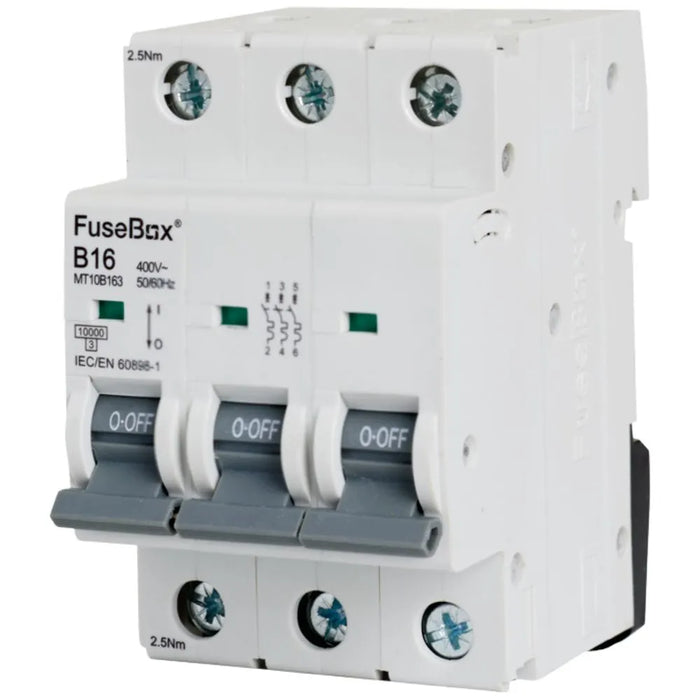 Fusebox Triple Pole MCB Type B, Curve B (06A-63A)
