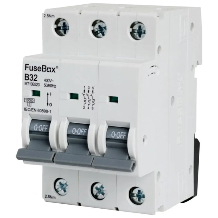 Fusebox Triple Pole MCB Type B, Curve B (06A-63A)