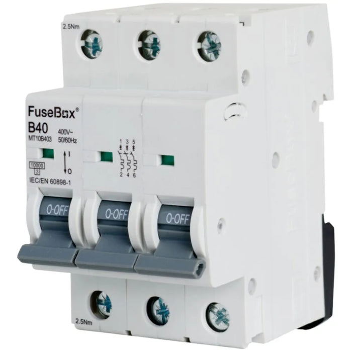 Fusebox Triple Pole MCB Type B, Curve B (06A-63A)