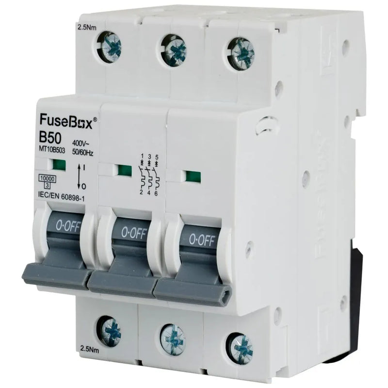 Fusebox Triple Pole MCB Type B, Curve B (06A-63A)