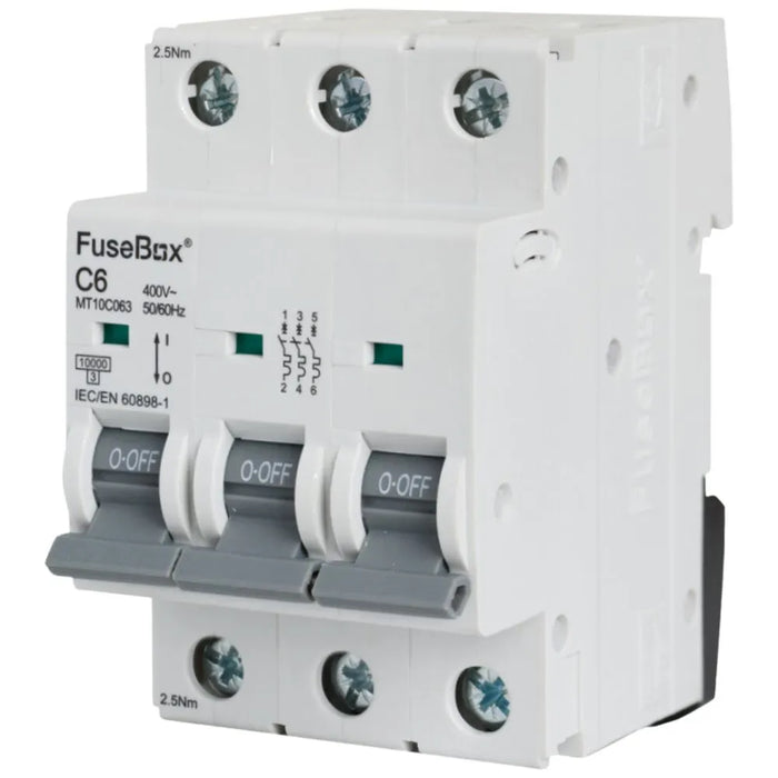 Fusebox Triple Pole MCB Type C, Curve B |  (06A-63A)