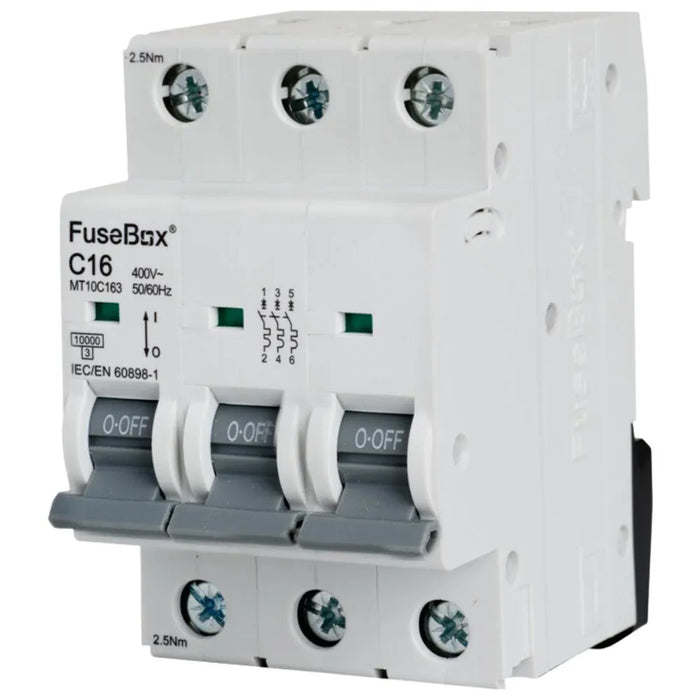 Fusebox Triple Pole MCB Type C, Curve B |  (06A-63A)