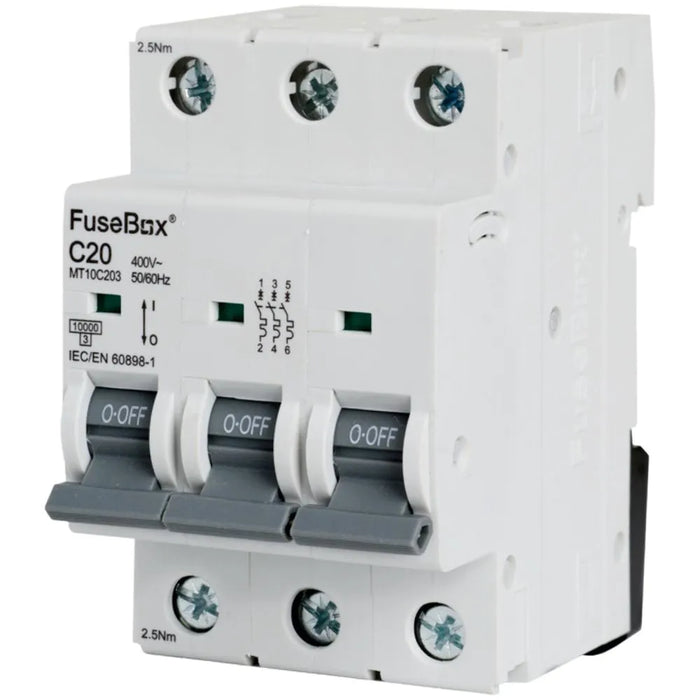 Fusebox Triple Pole MCB Type C, Curve B |  (06A-63A)