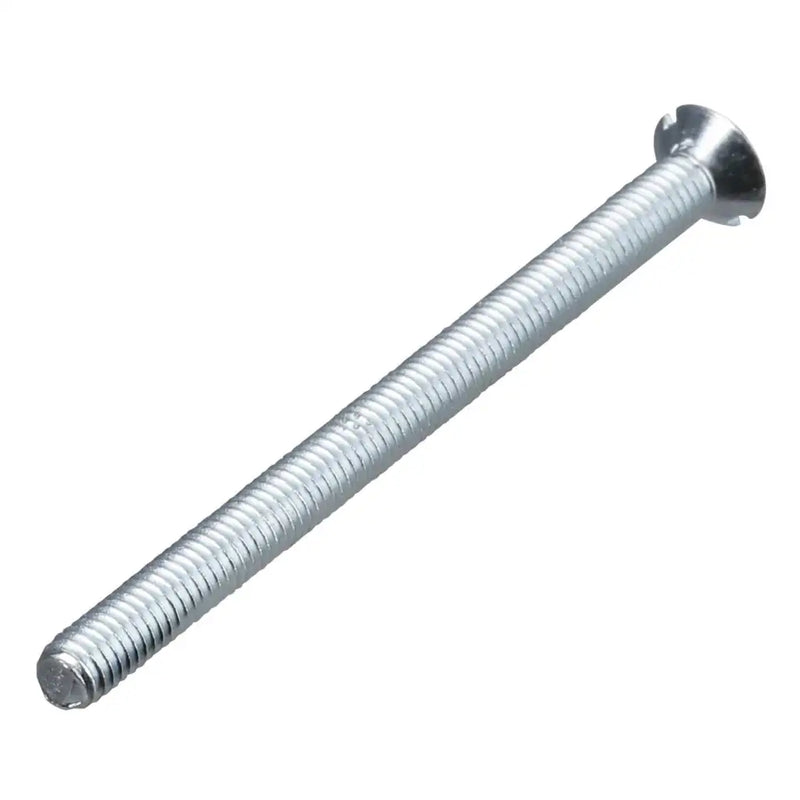 M3.5 x 50mm Long Flat Countersunk Slotted Head Electrical Machine Screws, Mild Steel