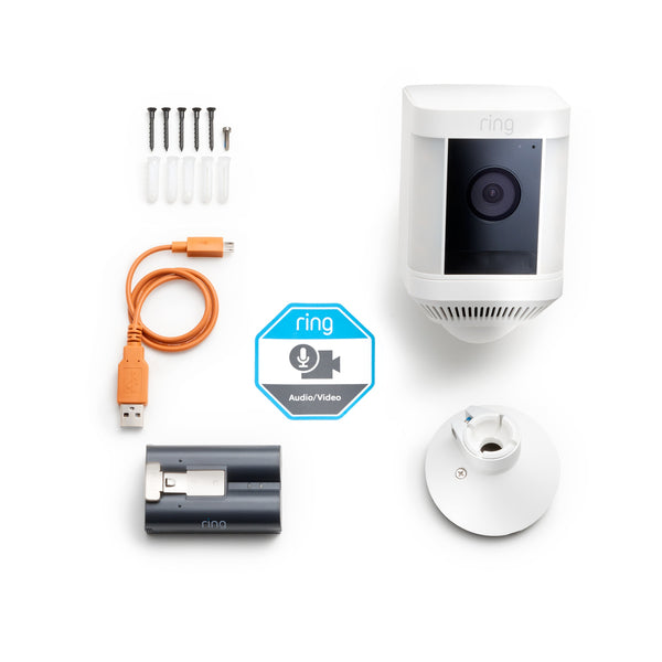 Ring Spotlight Cam Plus Battery - White